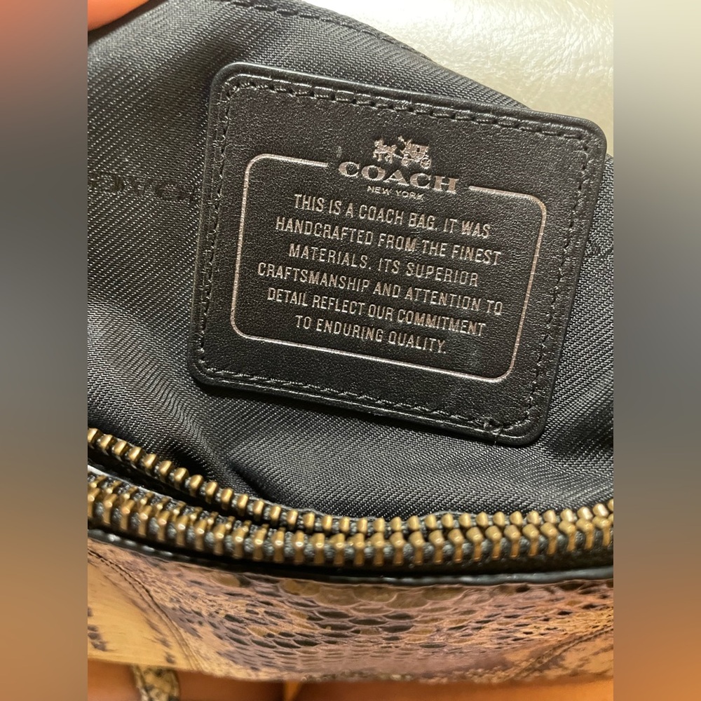 Coach Exotic 🐍 Embossed Leather Crosby Crossbody EUC - Picture 10 of 17